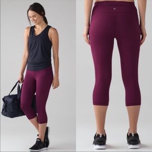 Lululemon Mind Over Miles Crop Leggings 17”
